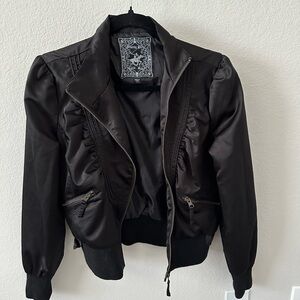 Women's Black Bomber Jacket